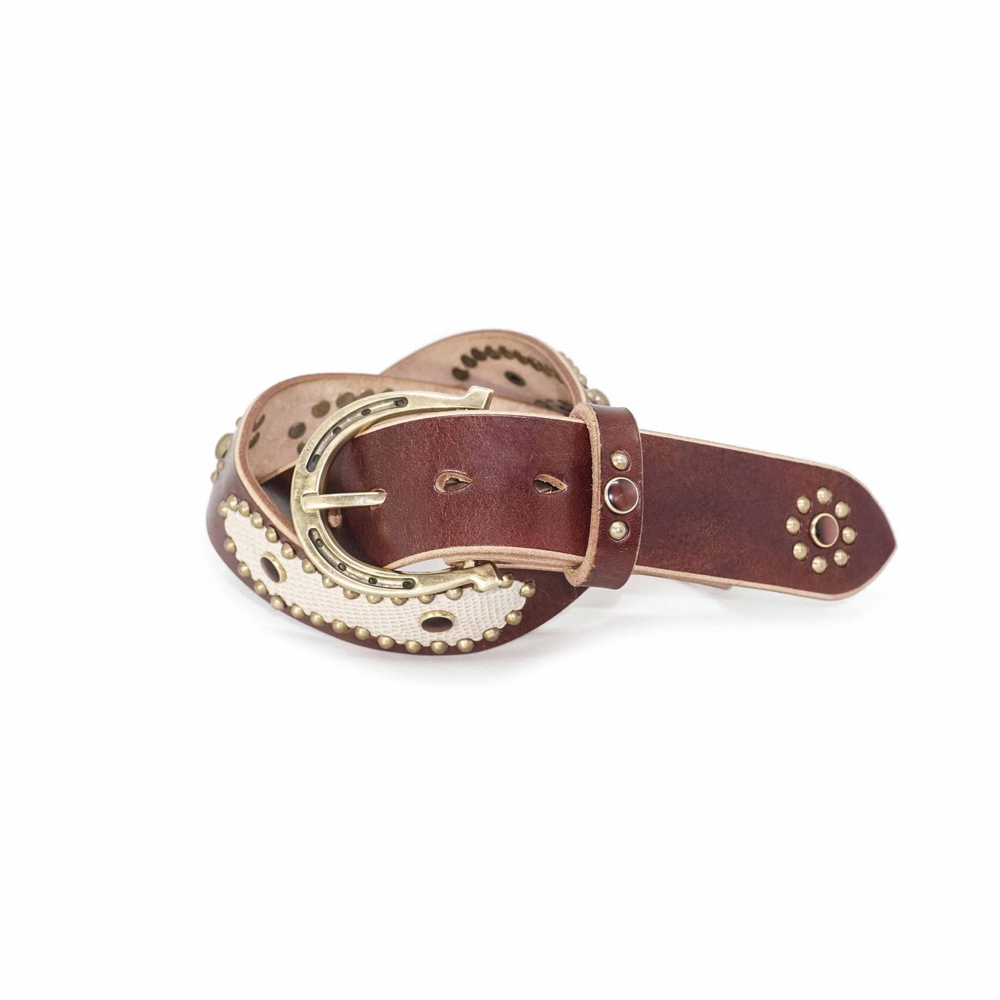 HIMALAYA HORSESHOE STUDDED DARK BROWN