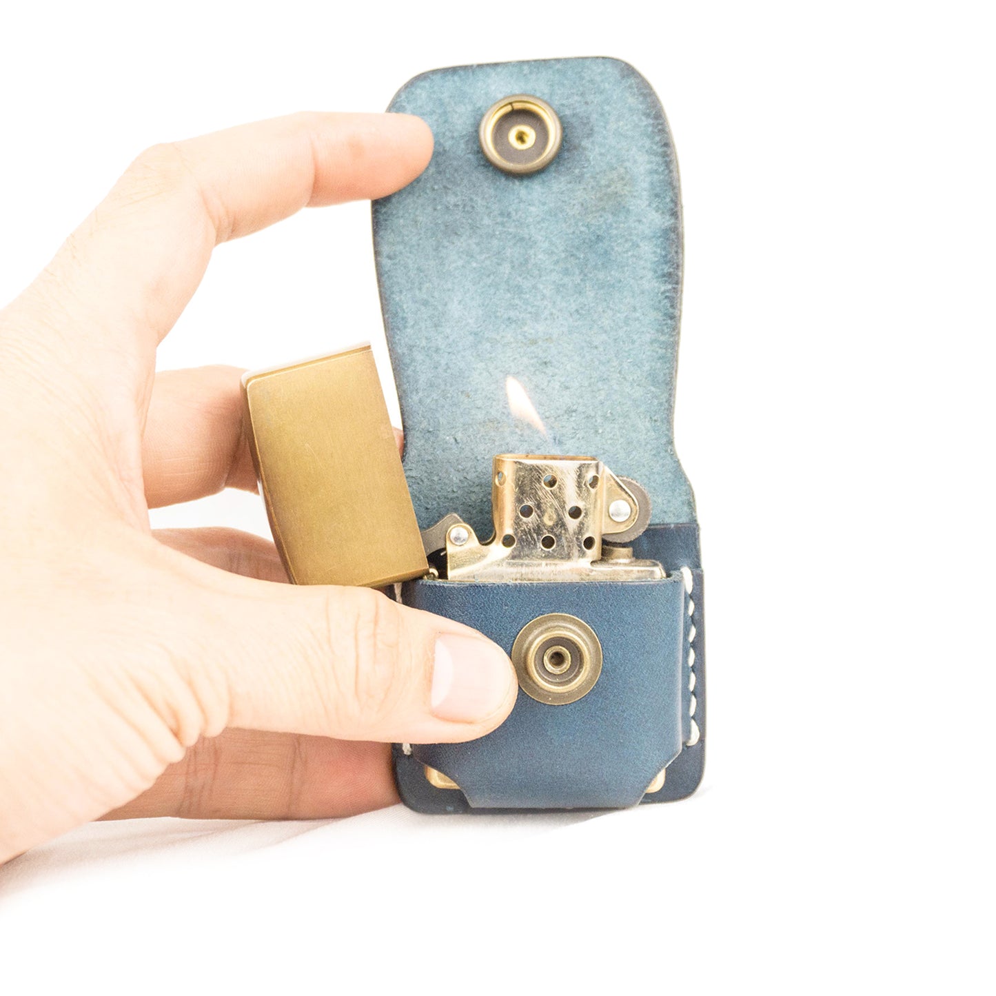 SYH ZIPPO レザーケース ブルー