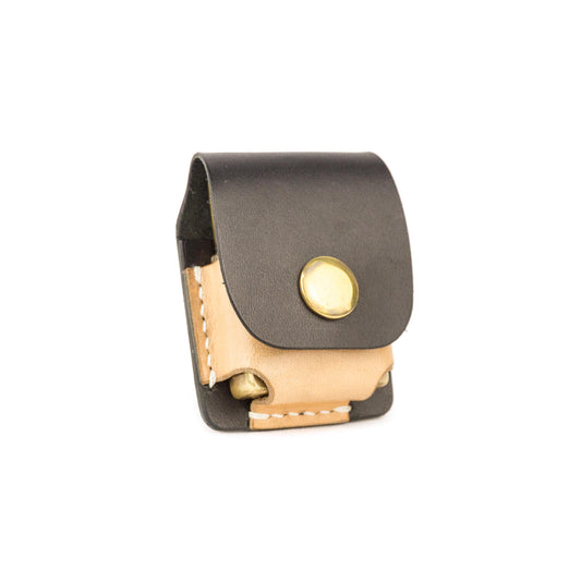 ÉTUI EN CUIR SYH ZIPPO NOIR NATUREL