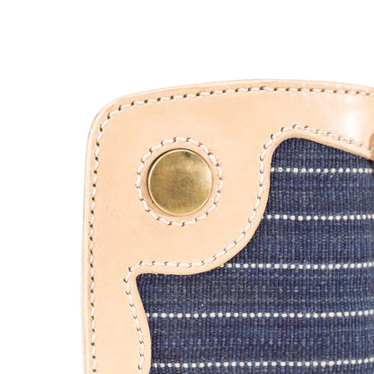 TOKACHI III HANDWOVEN NATURAL INDIGO WABASH PATTERNS